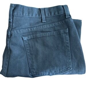 George Mens Black Regular Fit Jeans 38x30 Cotton Straight Leg Pants